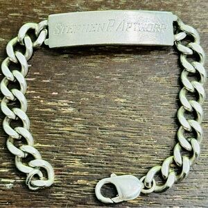 Vintage 925 Sterling silver name plate bracket 46 grams of silver!